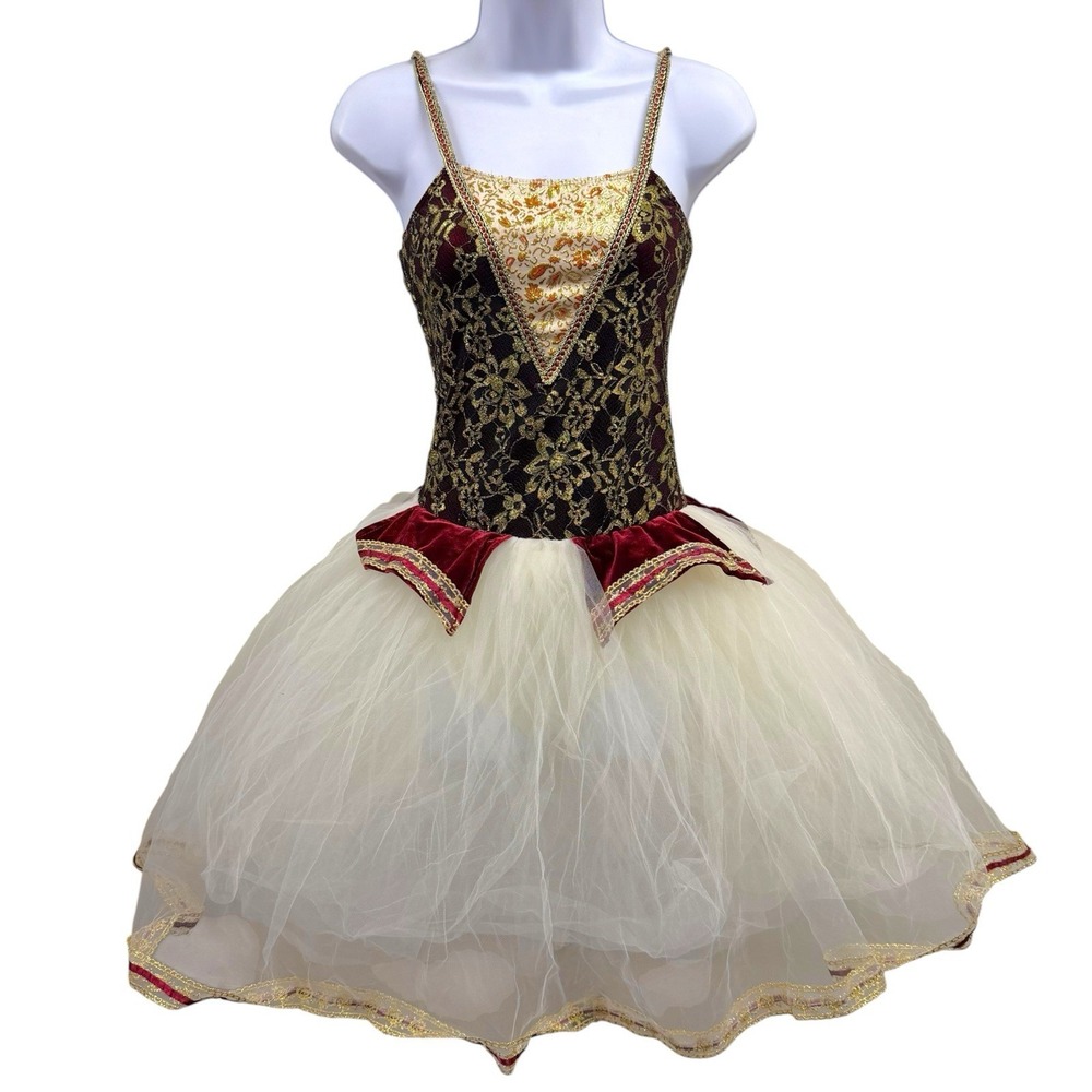 Revolution Dancewear Small Adult Ballet Pointe Tutu Costume RC17019 Burgundy